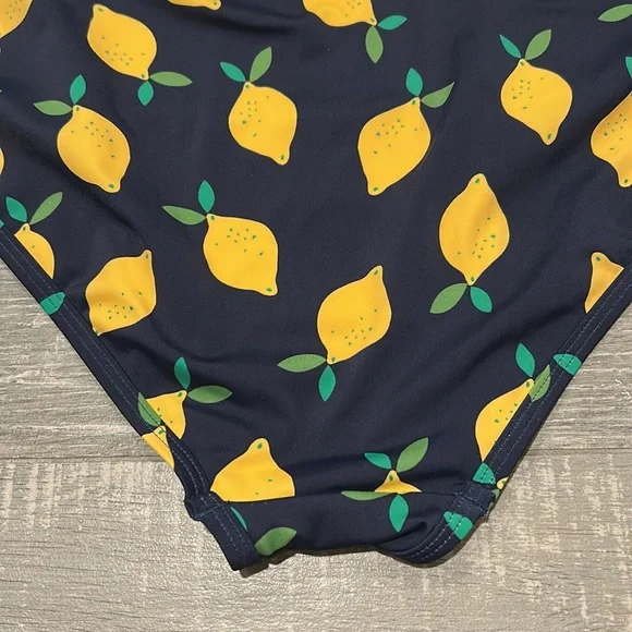 Hanna Andersson Black and Lemon Print One Piece Swimsuit 🍋 - Picture 8 of 8